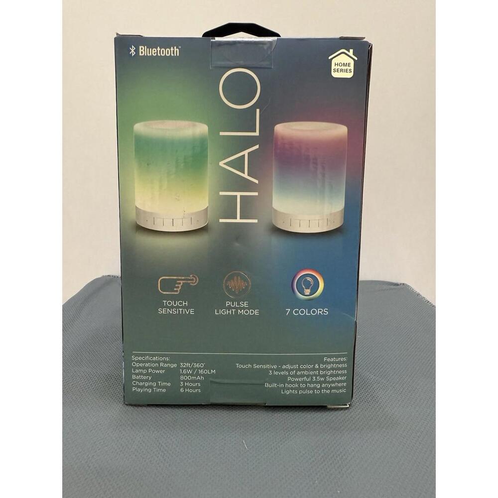 POM Home Halo Bluetooth Speaker LED Light Wireless Portable New in Box